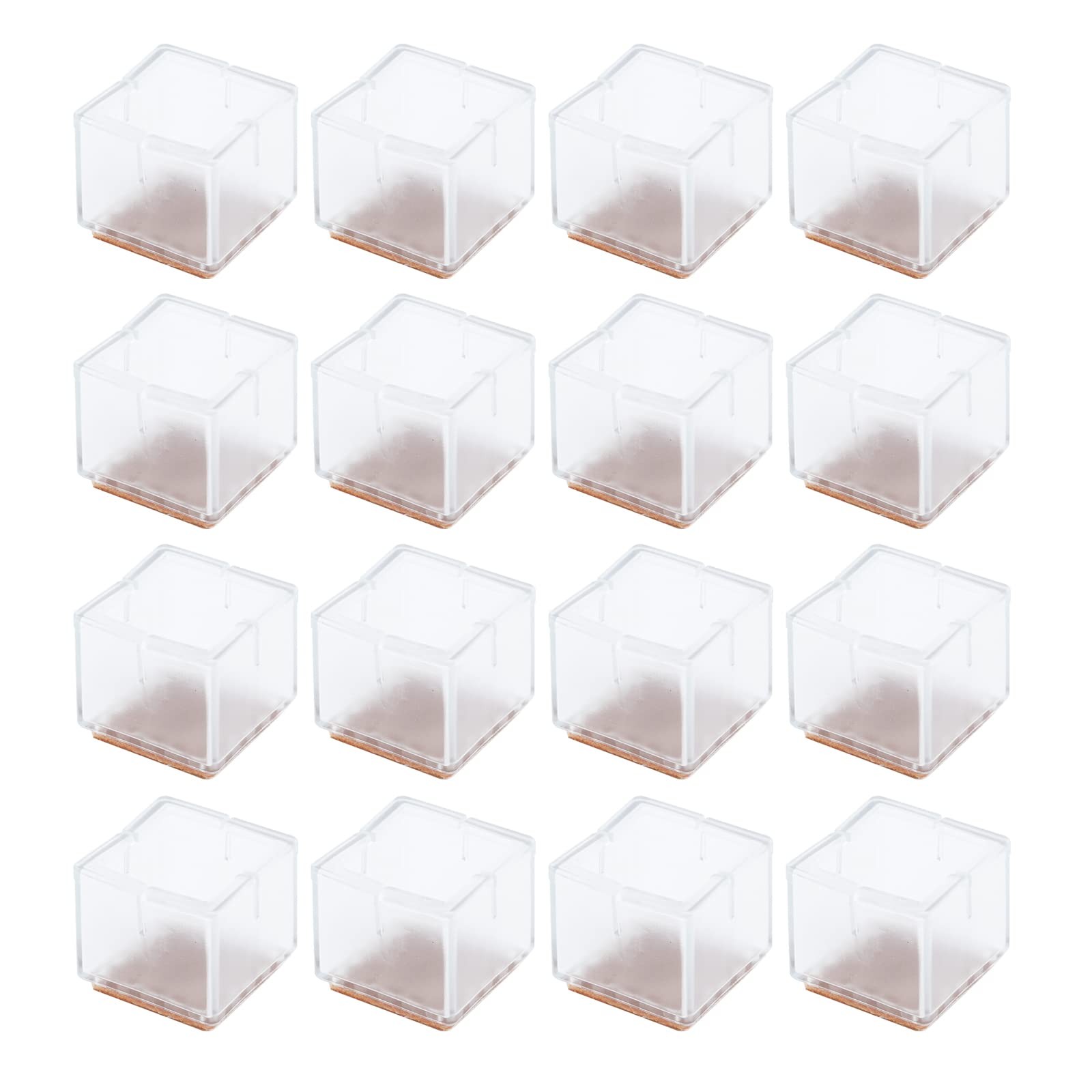 Rubber Furniture Pads Square Shape Floor Protector Chair Sofa Non-Slip Feet P…