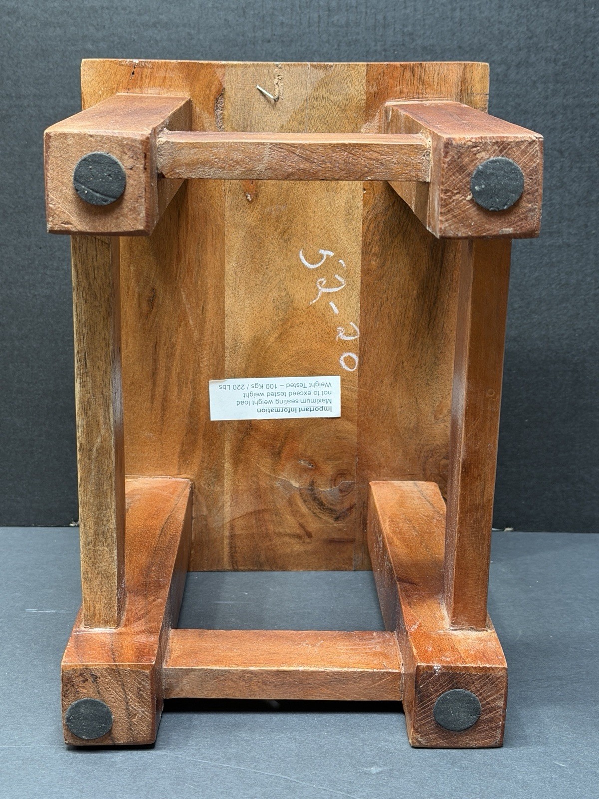 Small Teak Wood Stool 12” X10” Imported India