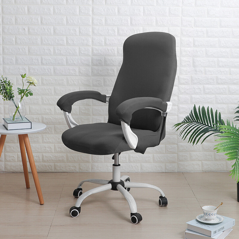 Office Chair Cover High Stretch Computer Rotating Chair Slipcover with Zipper