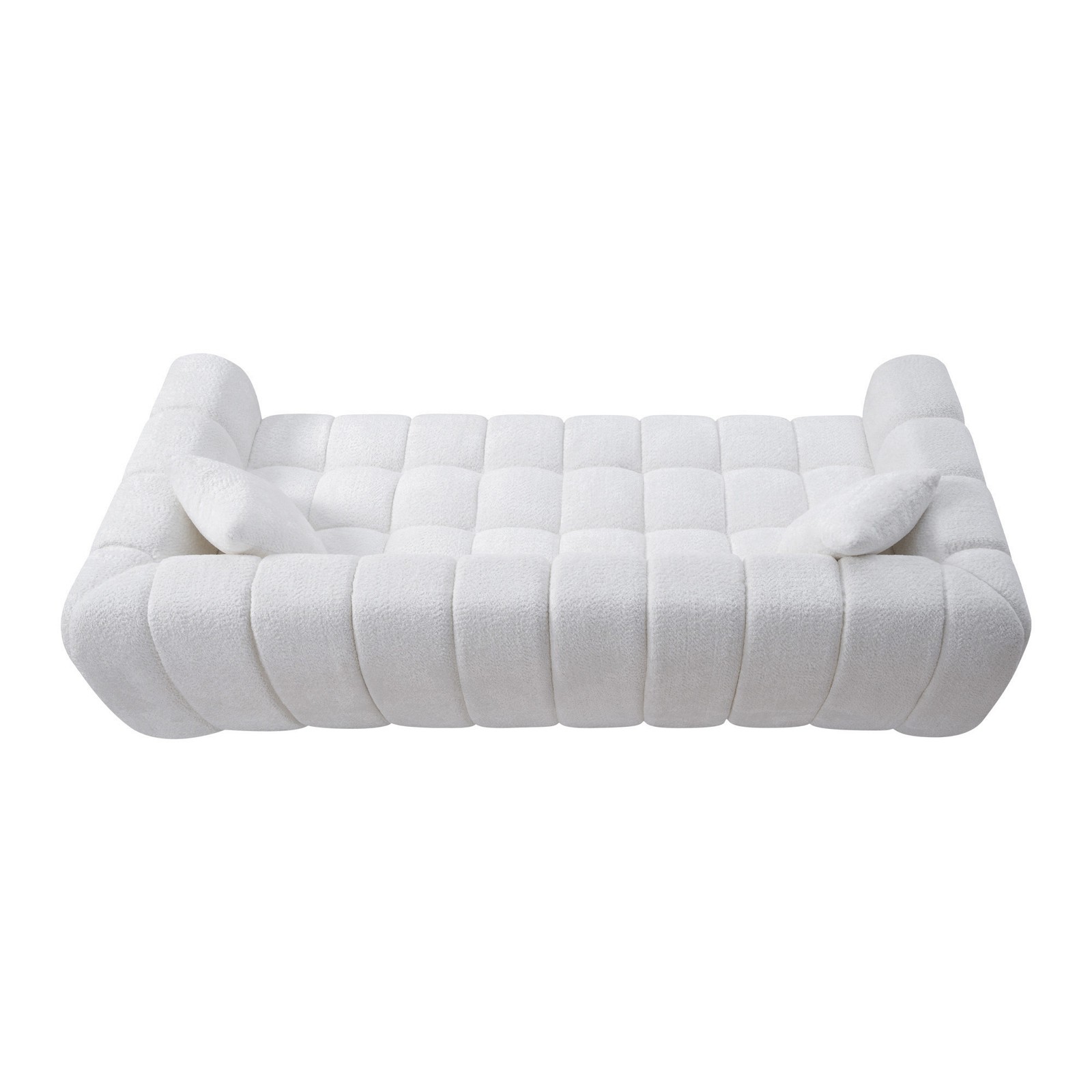 Marshmallow Cloud Sofa 102.7″ Oversized Boucle White Modern 4-Seater