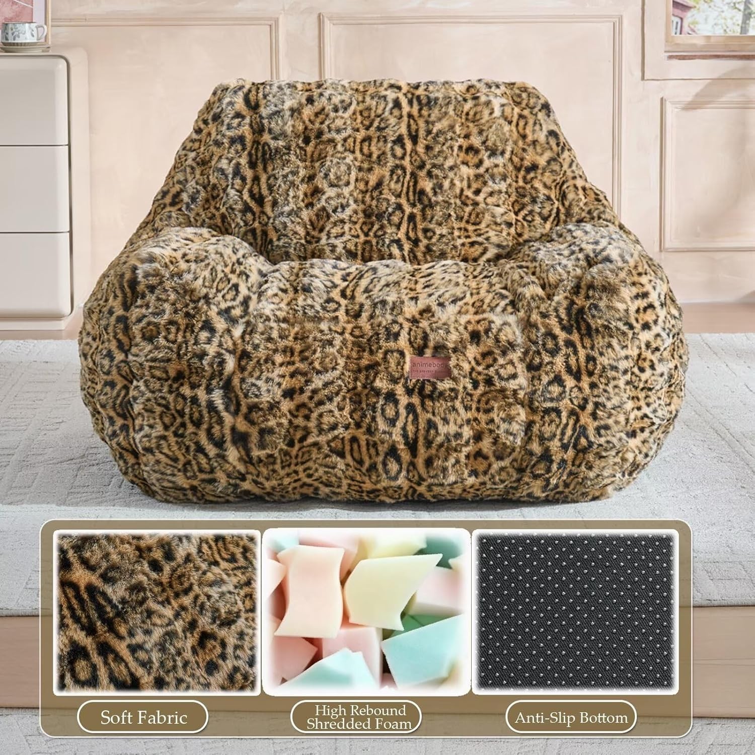 Giant Bean Bag Chair,Oversized Plush Comfy Bean Bag Sofa for Adults and Kids,…