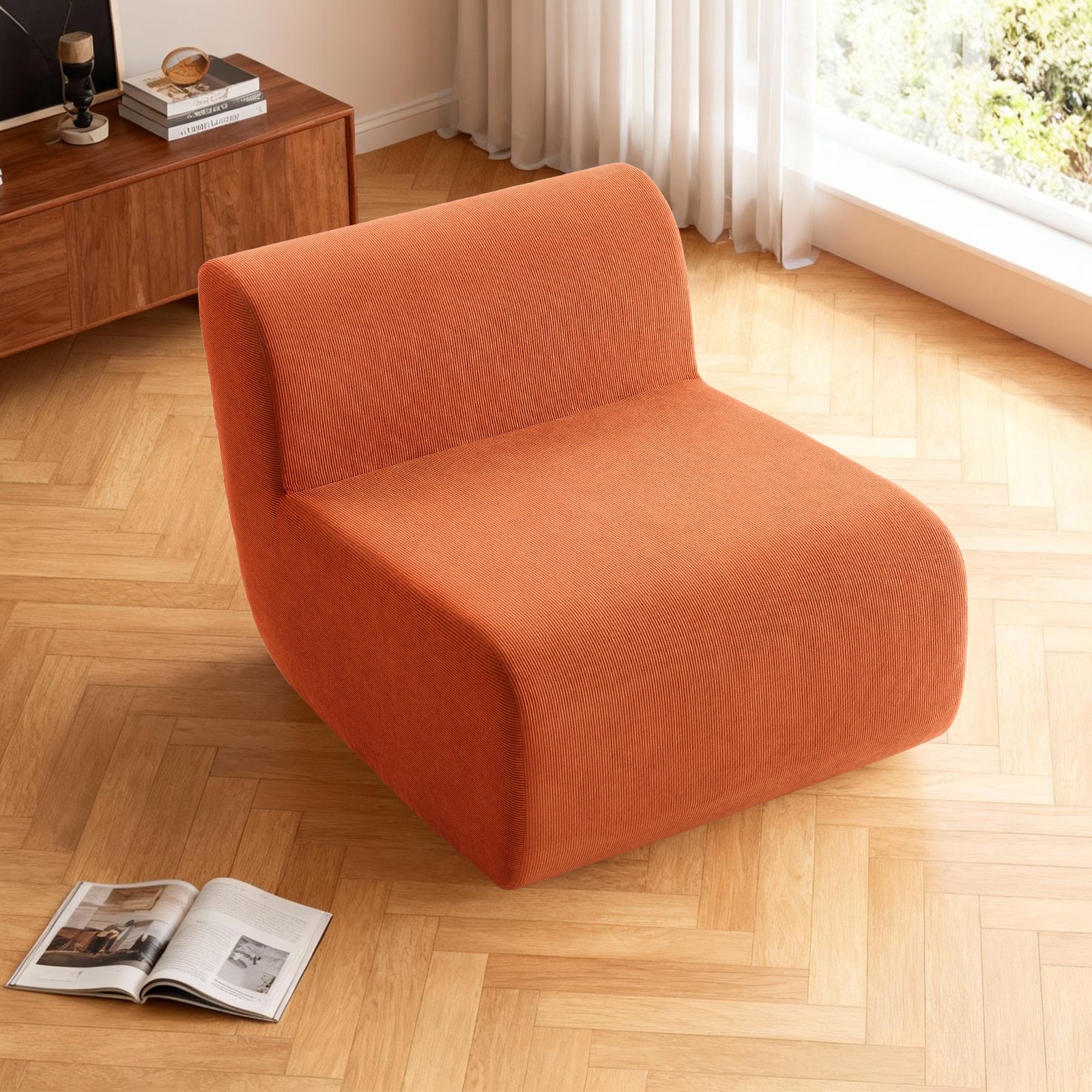 Giant Bean Bag Chair with Memory Foam Filled,Comfy Lazy Sofa Lounger Single Seat