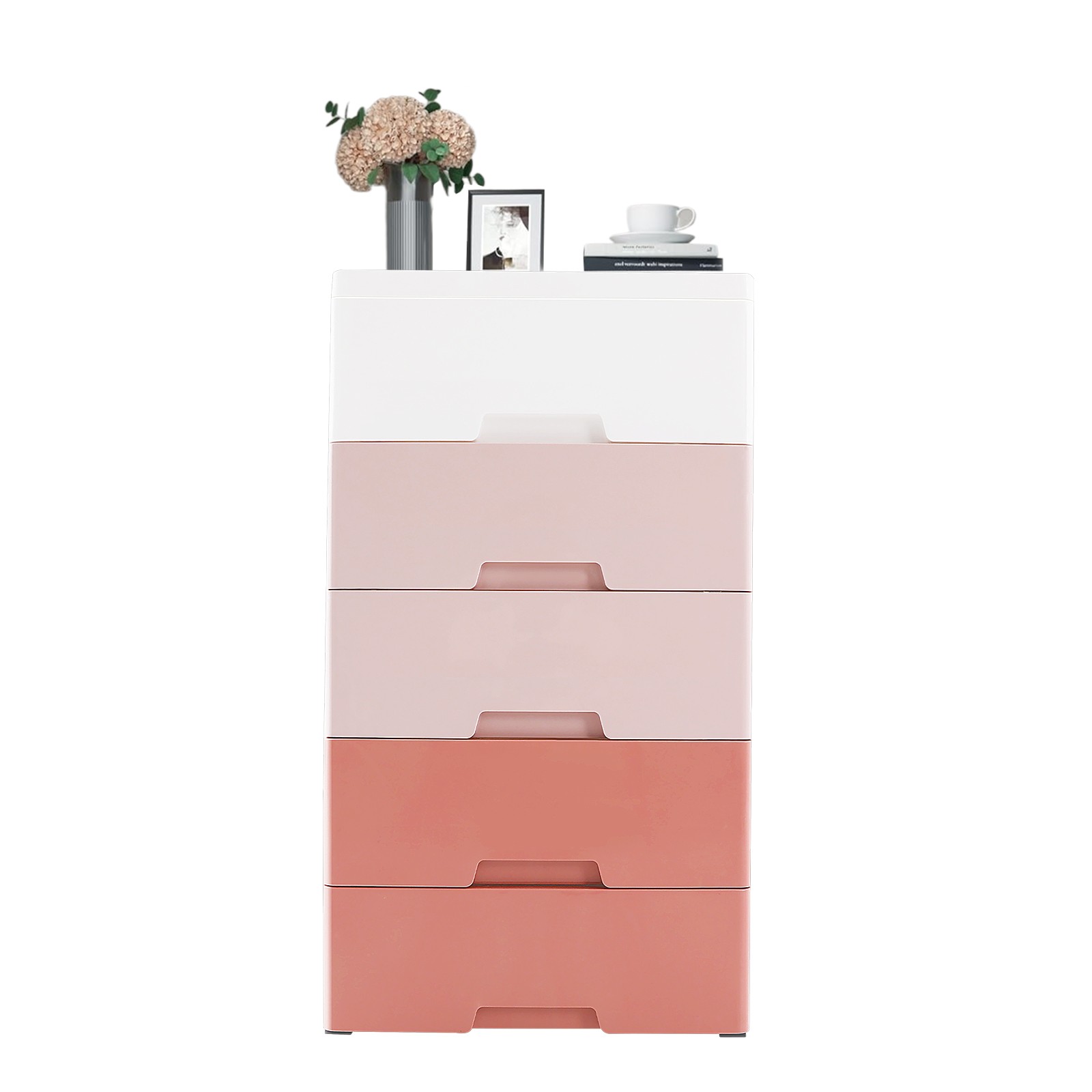 Plastic Drawers Dresser, 5 Layers Storage Cabinet for Clothes,Playroom,Bedroom