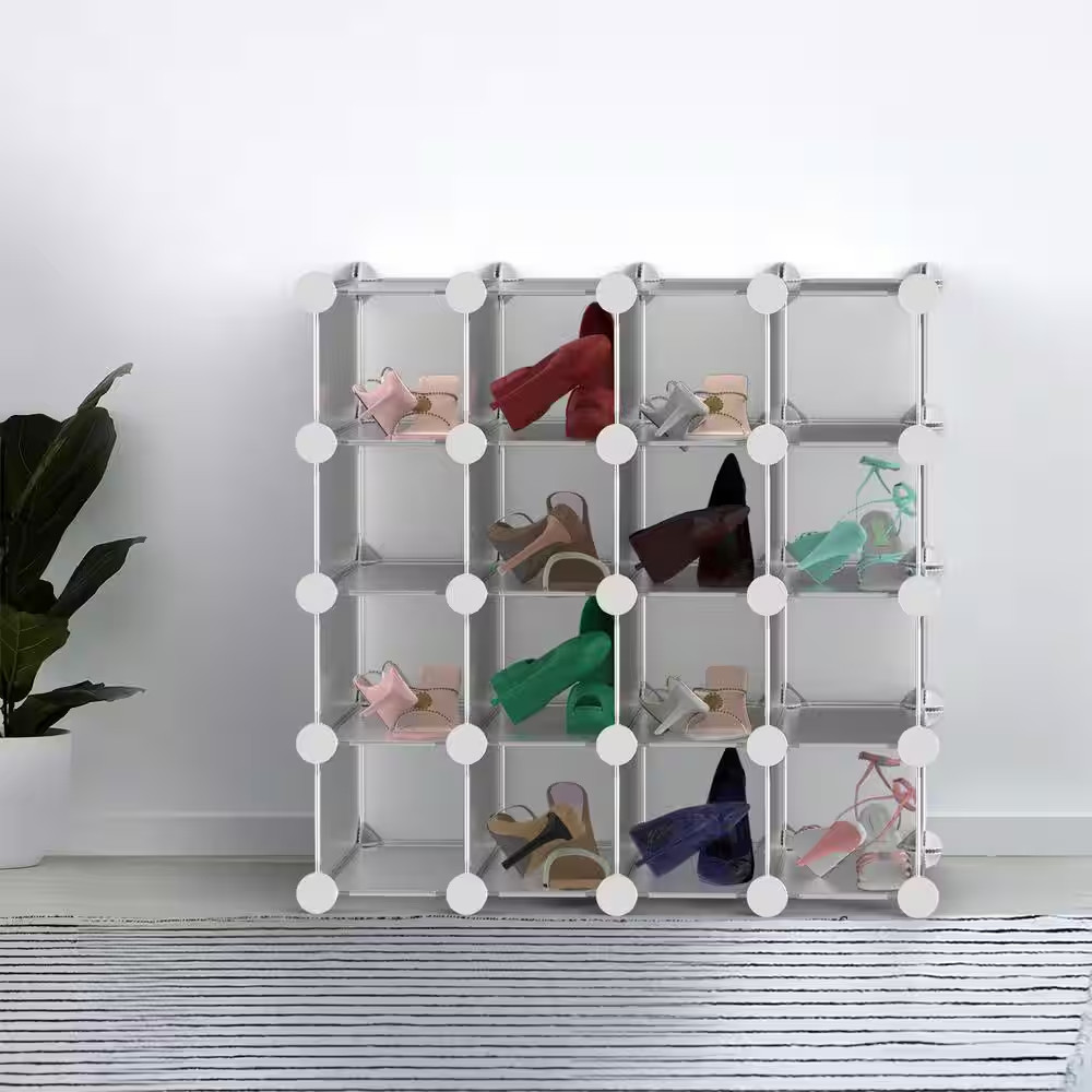 29.5 In. H X 18.1 In. W X 30 In. D Metallic Metal 16-Cube Organizer
