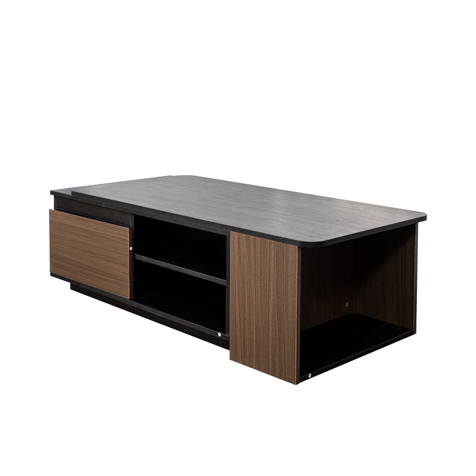 Extendable Coffee Table with 2 Storage Drawers, Adjustable Length