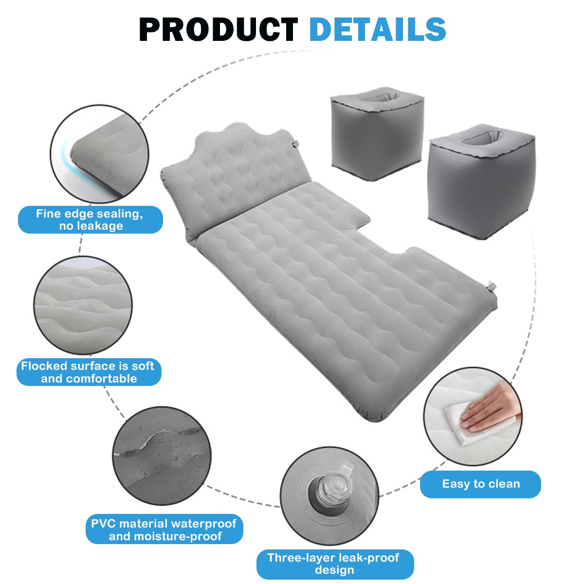 Car Portable Inflatable Camping AirBed Mattress For 2024-2025 Tesla Cybertruck