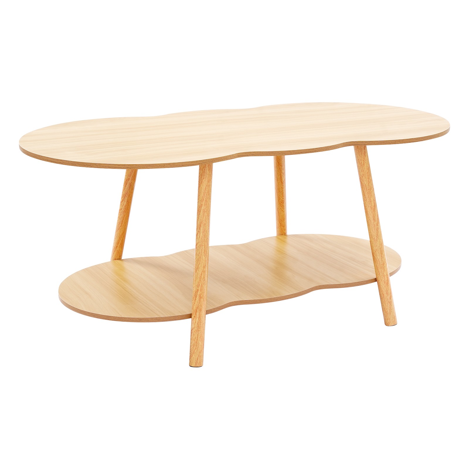 2-Tier Sofa Table Max 66.14 lbs Cloud Shape End Table 19.7in H Coffee Table