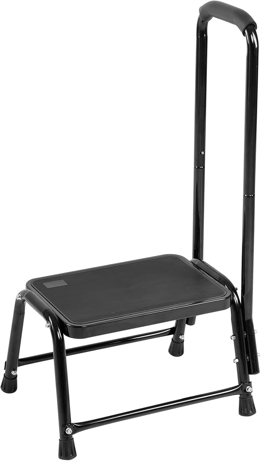 Step Stool with Handle for Adults，Seniors Heavy Duty Holds 350 lbs.Stepping