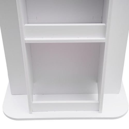 3-Tier 360° Rotating Kids Bookshelf White PVC ABS 9-Compartment Tower