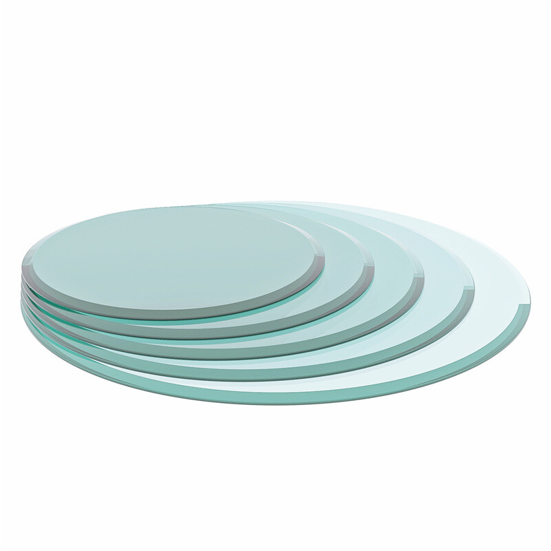 24″-36″ Inch Round Tempered Glass Table Top 1/2” Thick Beveled Polished Edge