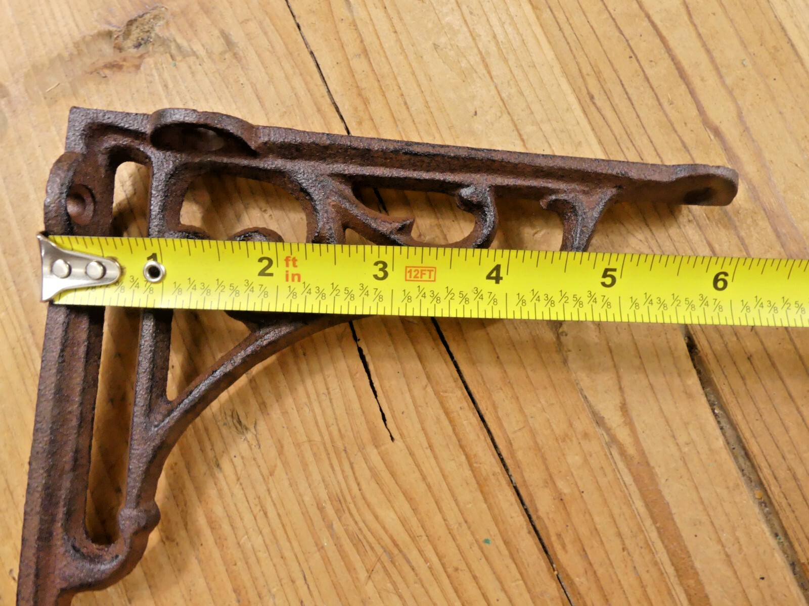 8 Antique Style Vine Shelf Brace Wall Bracket Cast Iron Corbel 6″ X 6 1/2″ Brace