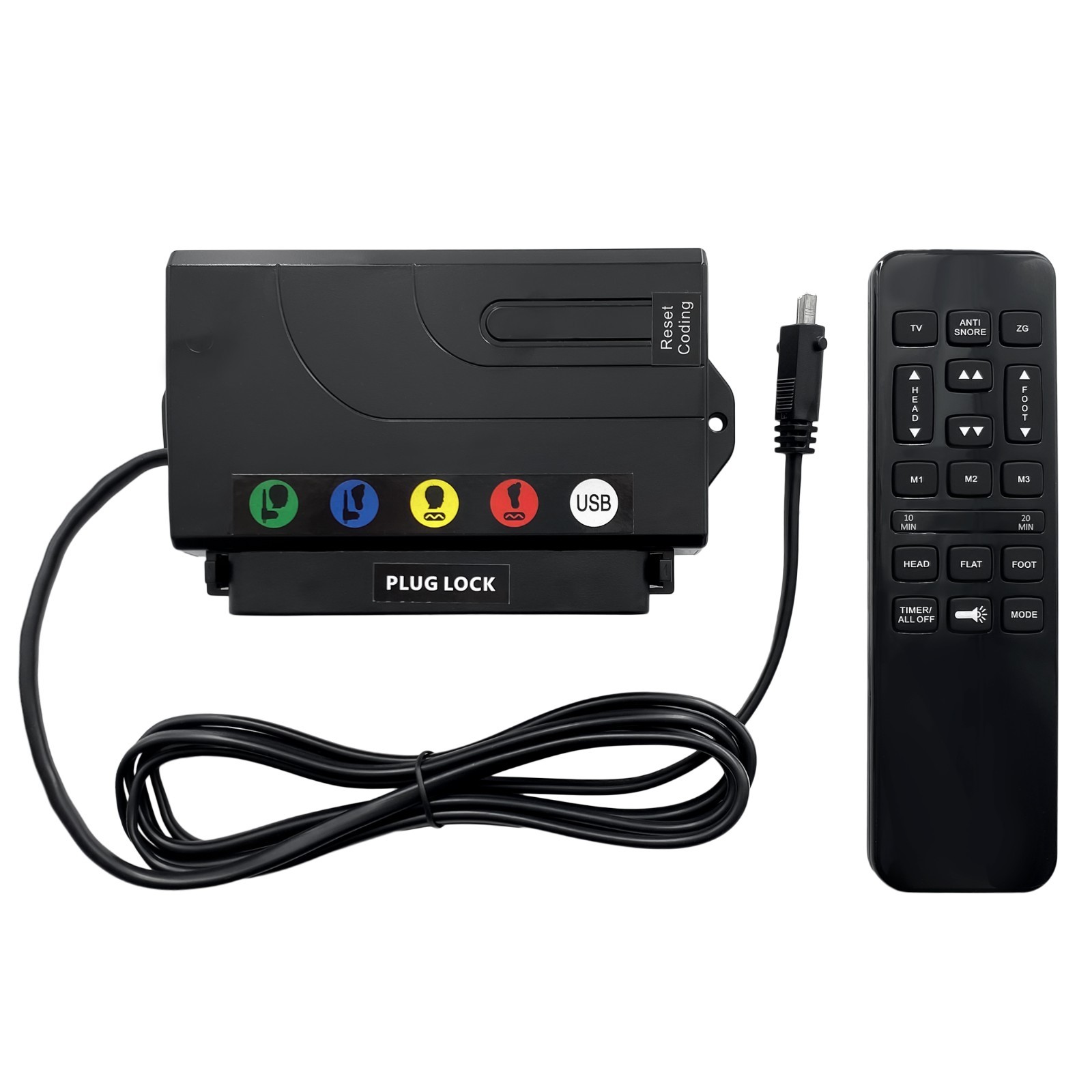 Richmat HJH55 Remote & HJC18 Control Box Kit Replacement for Adjustable Bed