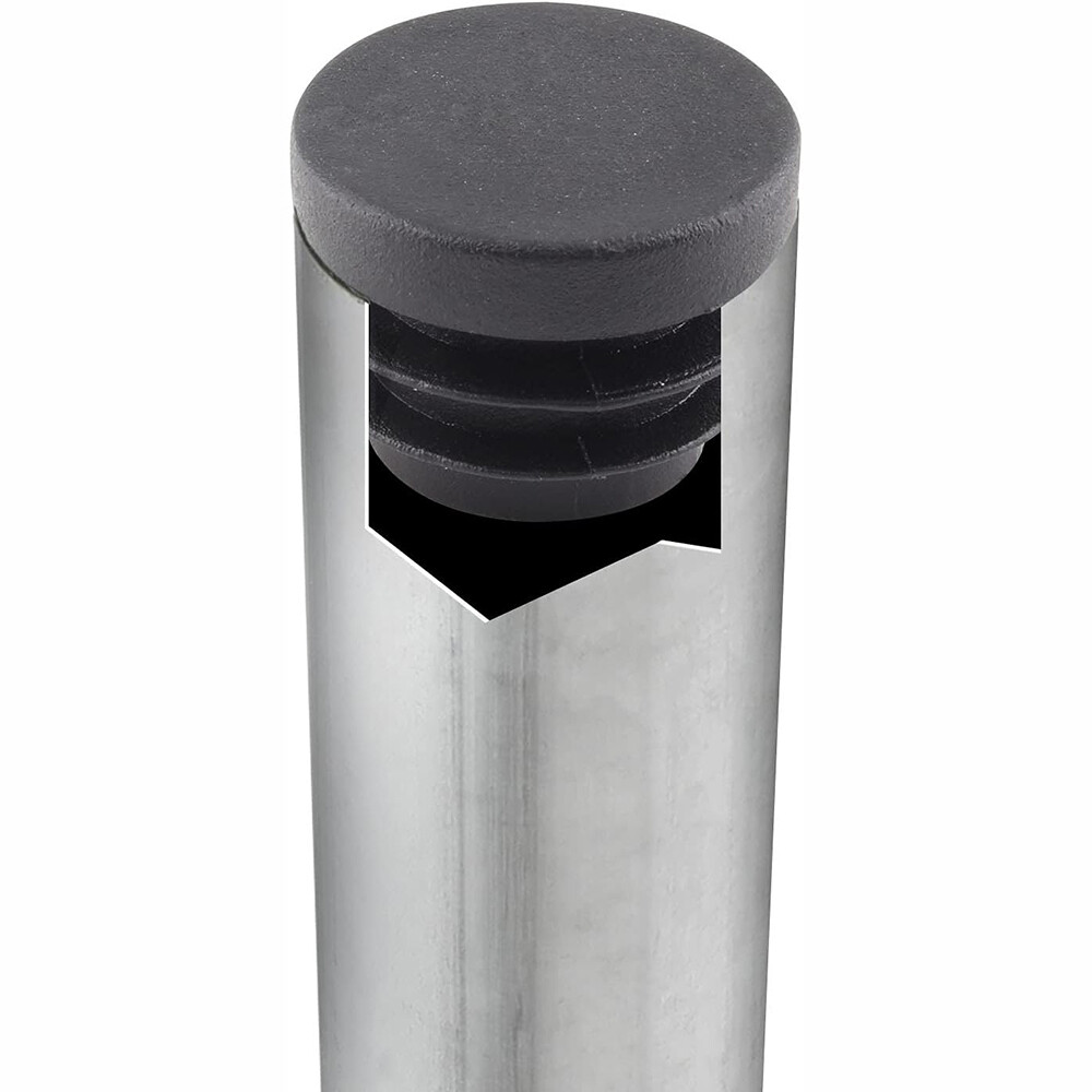 Round Plastic Blanking End Caps Pipe Tube Inserts Plugs Bungs Black 10mm-140mm