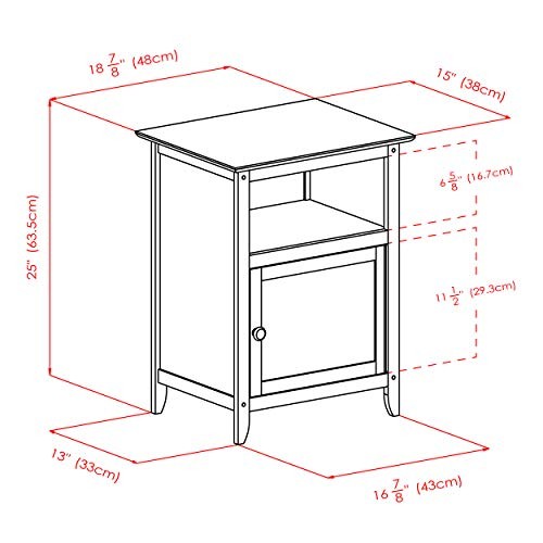 Winsome Wood Henry Accent Table, Natural, 18.90″W x 14.96″D x 25″H, Natural