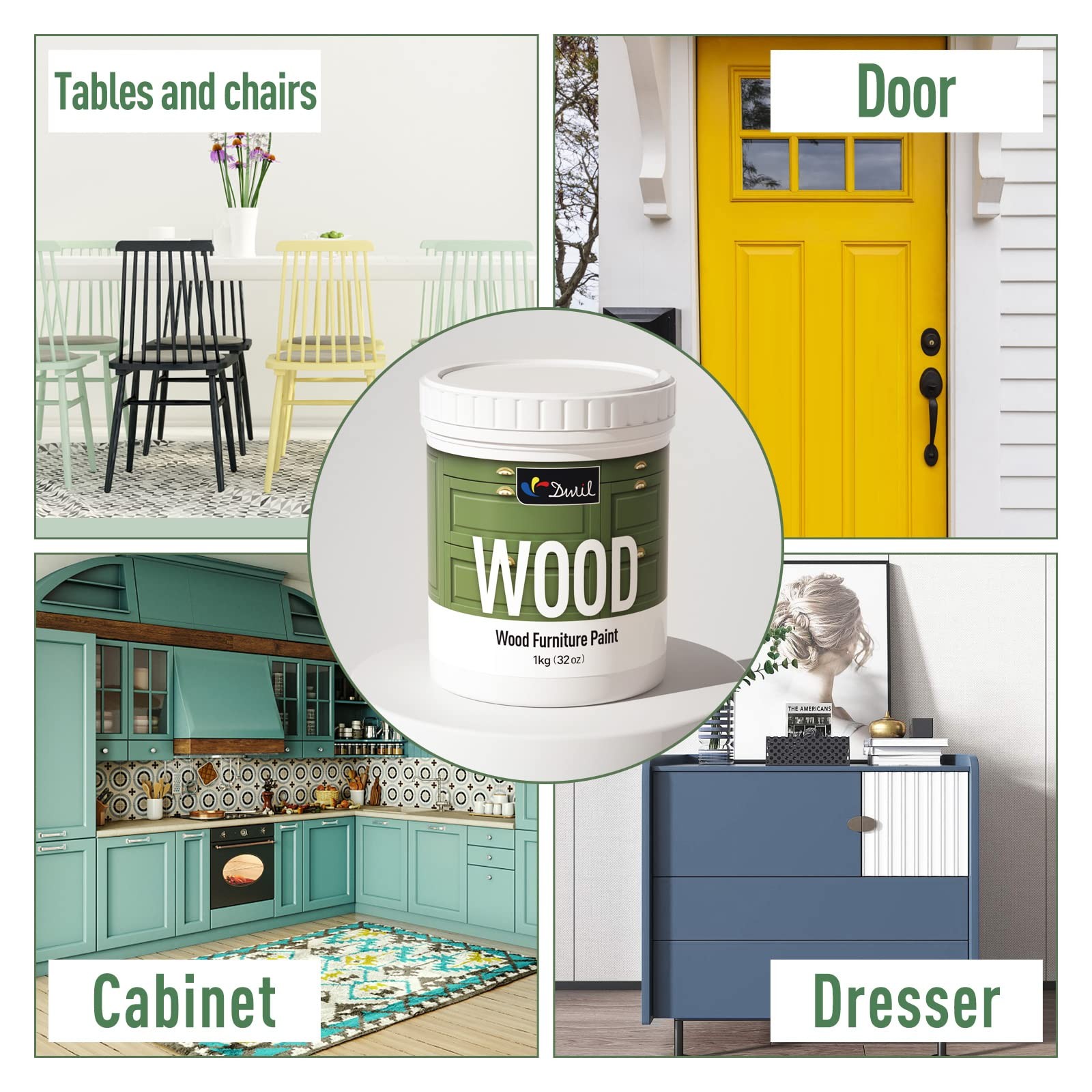 Matte Finish Furniture Paint – 5 Oz All-in-Kit for Cabinets, Doors, Tables, a…
