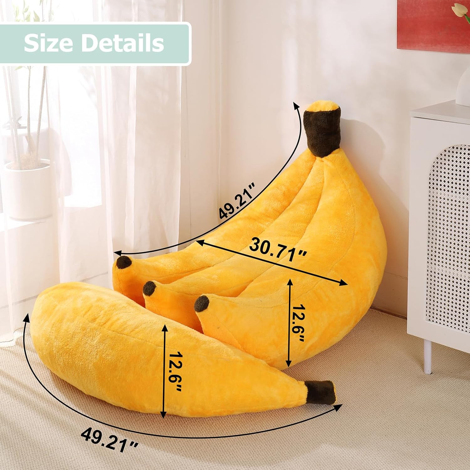 Cozy Banana Bean Bag Chair & Ottoman – Versatile Lounger for All Ages