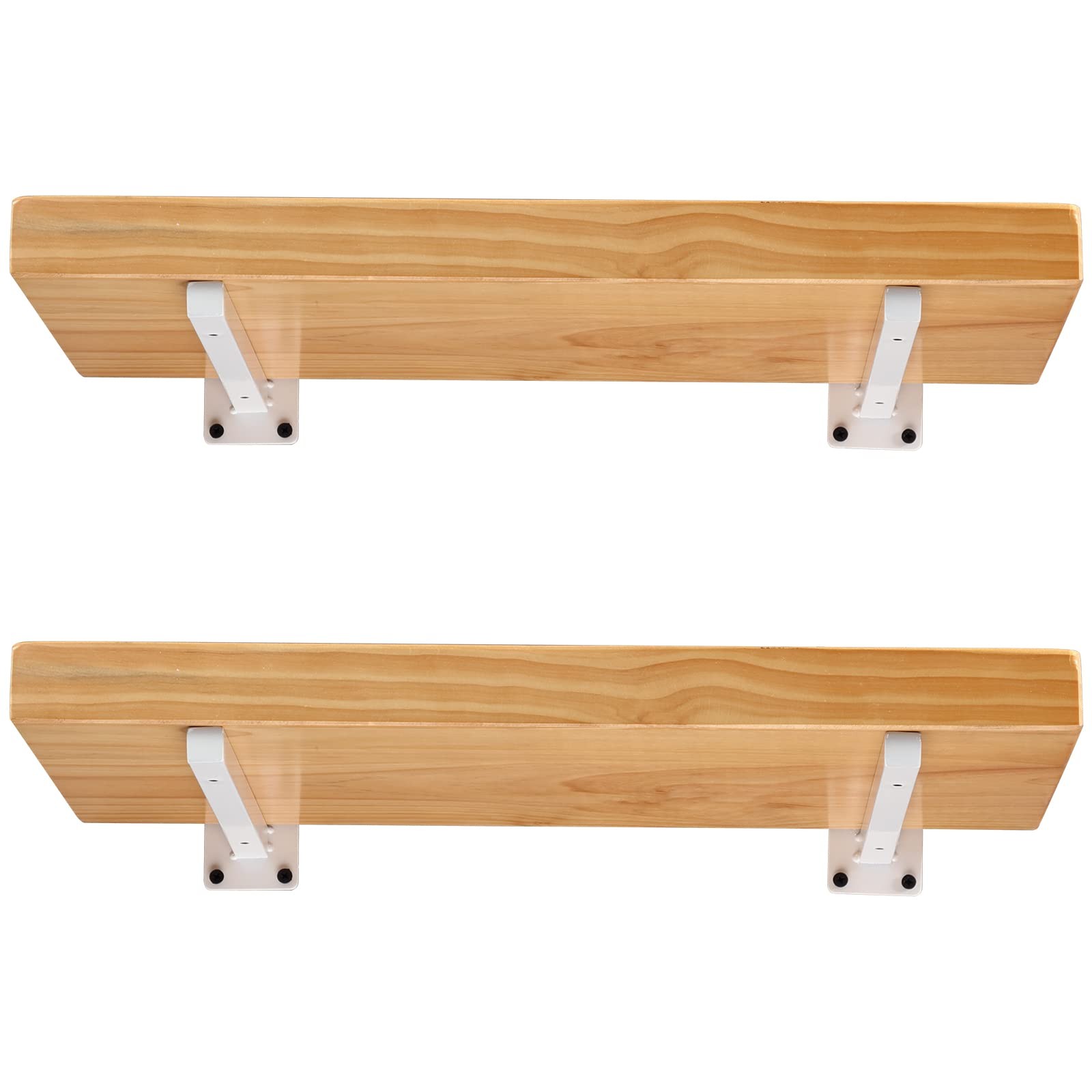 4 PCS 14 Inch White Shelf Brackets Heavy Duty Wall Mounted Metal Shelving