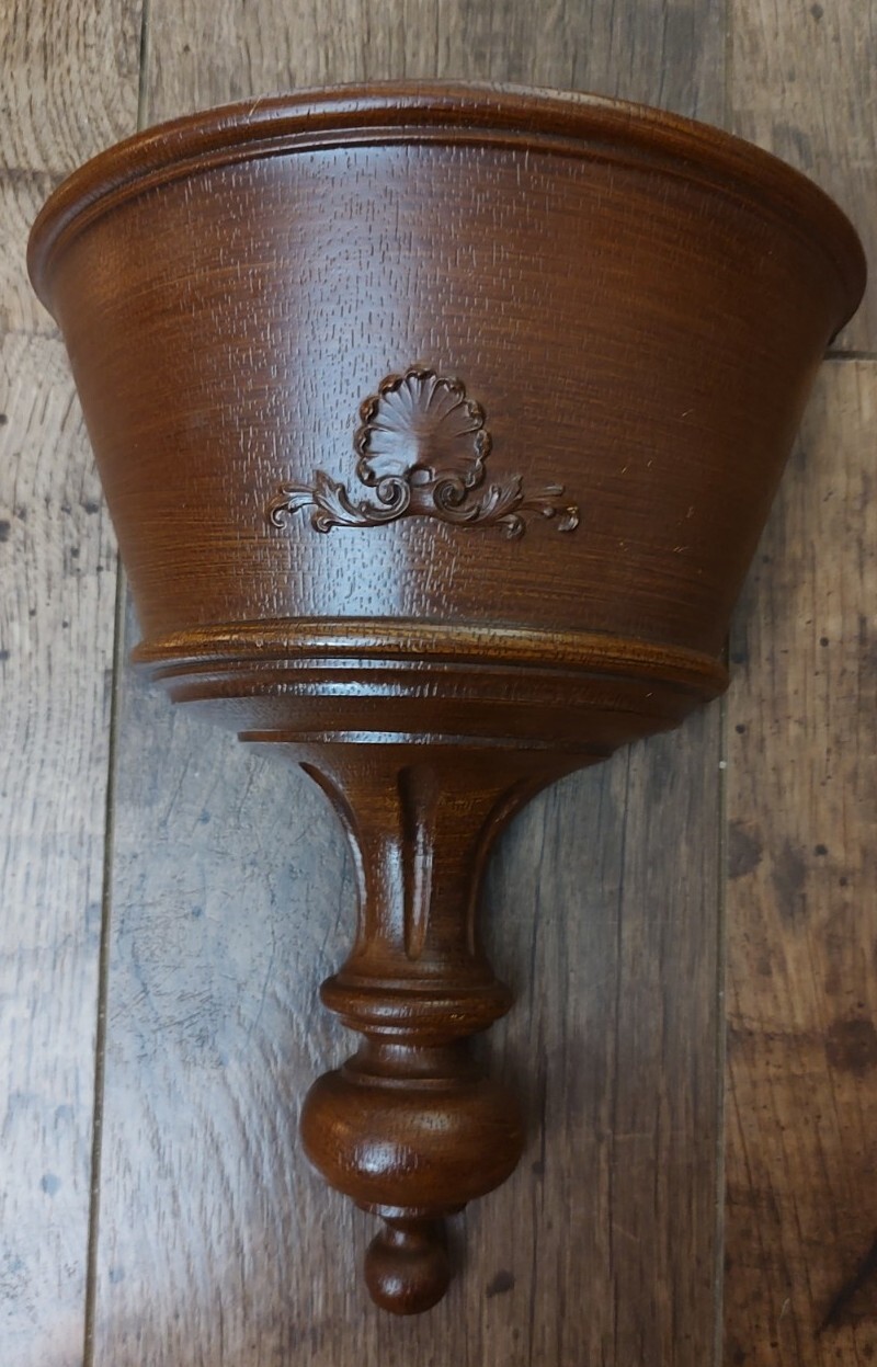 Vintage 1963 Homco Wall Planter Pocket Mid Century Faux Wood