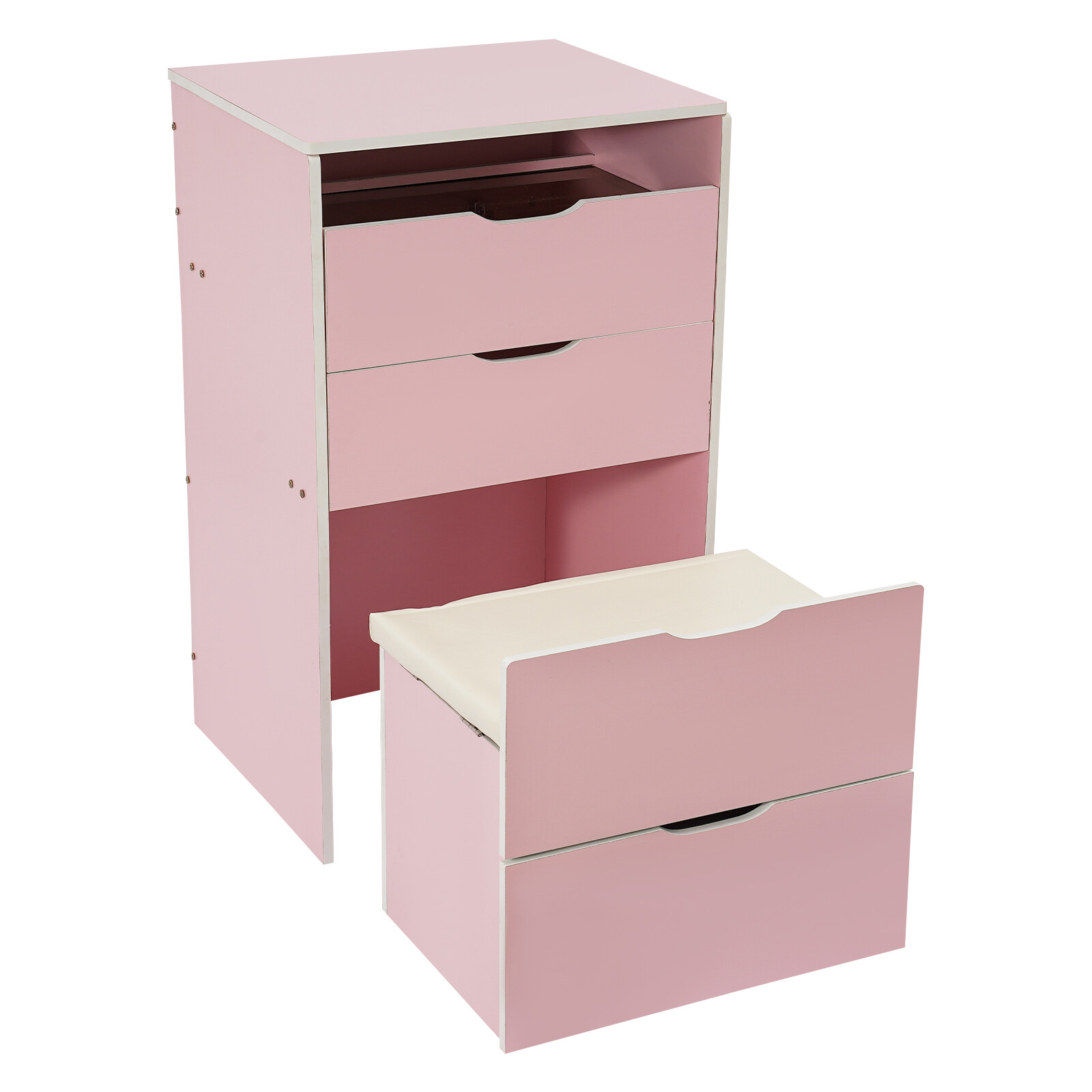 Vanity Desk, Vanity Desk with Makeup Stool, Makeup Vanity Table 48cm
