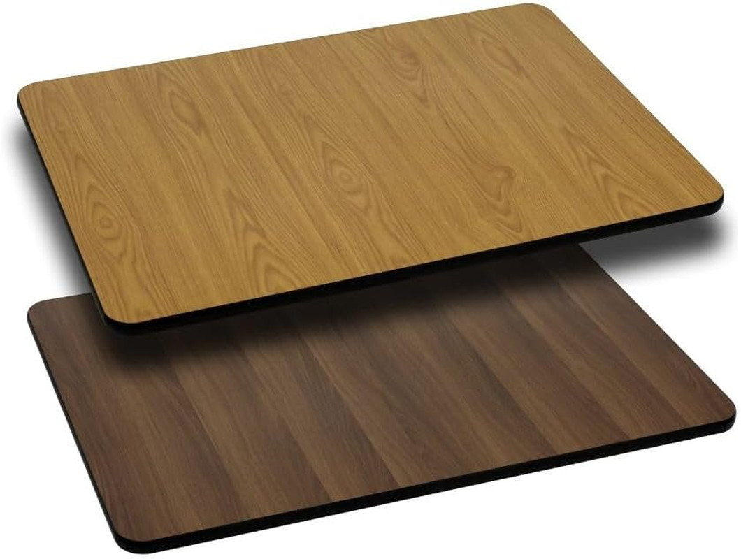 Glenbrook 30” X 42” Rectangular Table Top with Natural or Walnut Reversible La