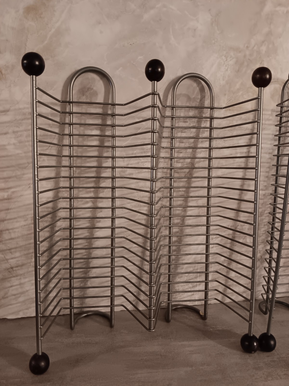2-40 CD 80 Total Storage Desk Stand Holders Display Metal Wire Racks Silver Wood