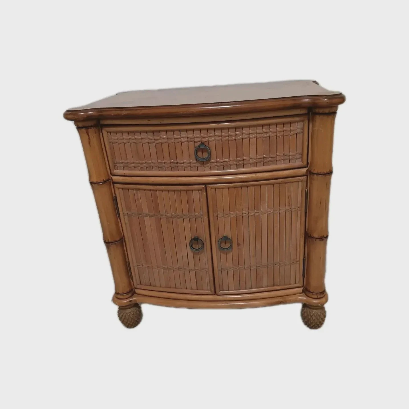Nightstand Tommy Bahama Style Bamboo Rattan Two drawer