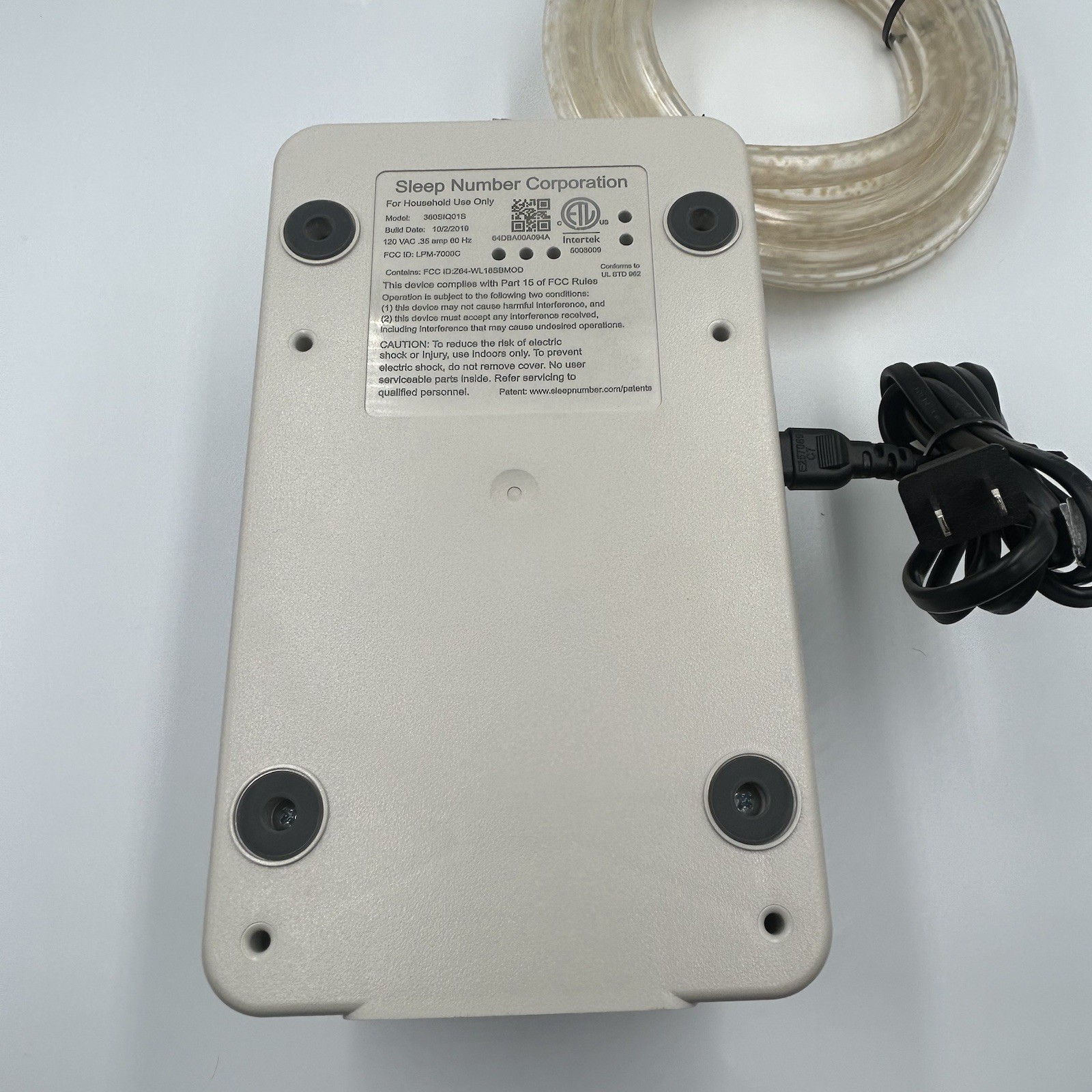 SLEEP NUMBER – SINGLE CHAMBER – AIR MATRESS PUMP & HOSES – 360SIQ01S – TESTED