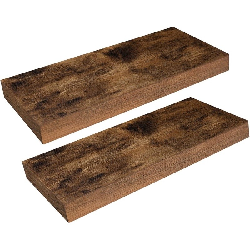 Floating Wall Shelves 2 Pack Rustic Display Storage Easy Install 22lb Capacity
