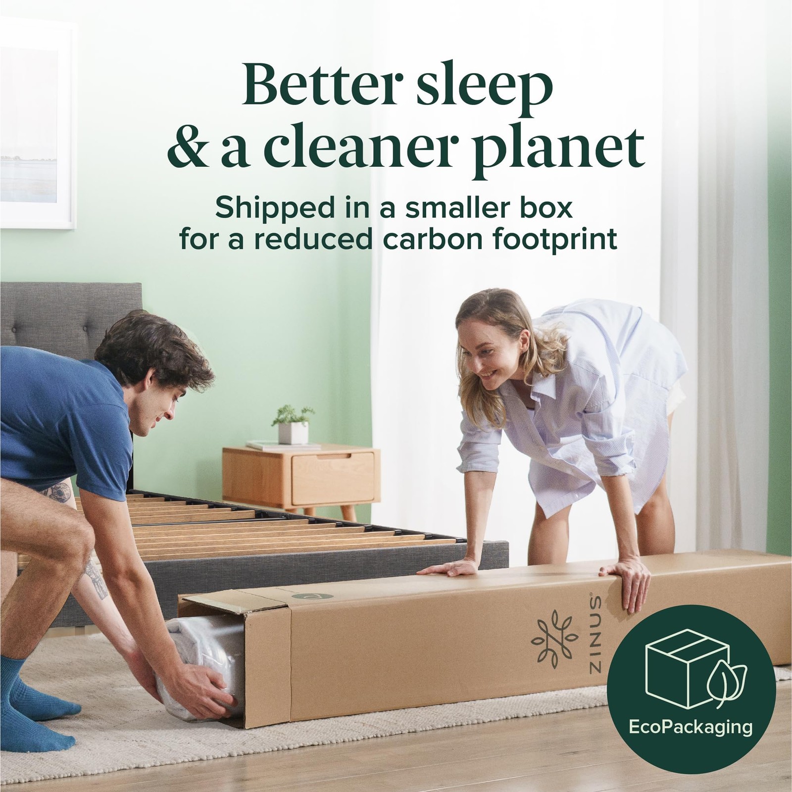 Zinus 6 Inch Foam and Spring Hybrid Mattress [New Version], Twin, White
