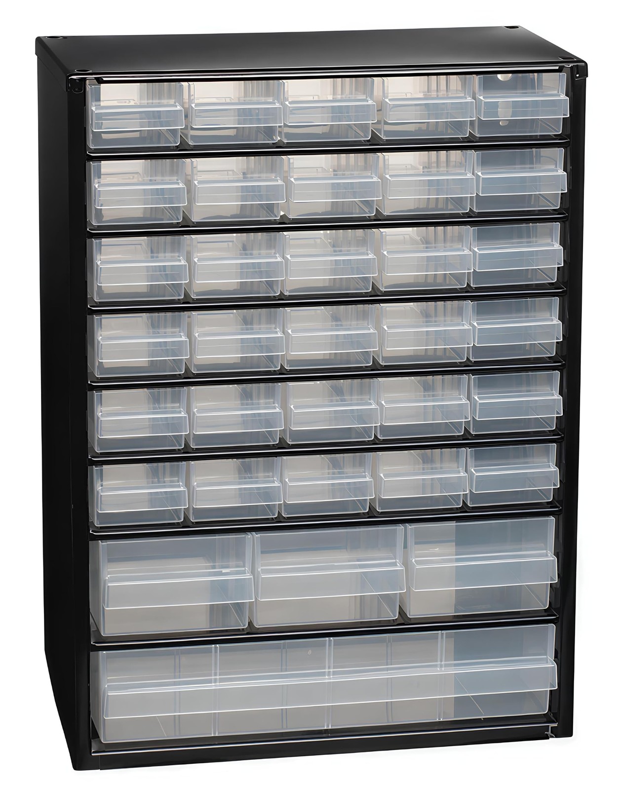 Steel Storage Cabinet 34-Drawer Clear Polypropylene Plastic – Tool Organizer