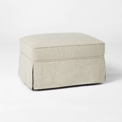 Vivian Park Ottoman Fern Green – Threshold designed with Studio McGee: Comfy,