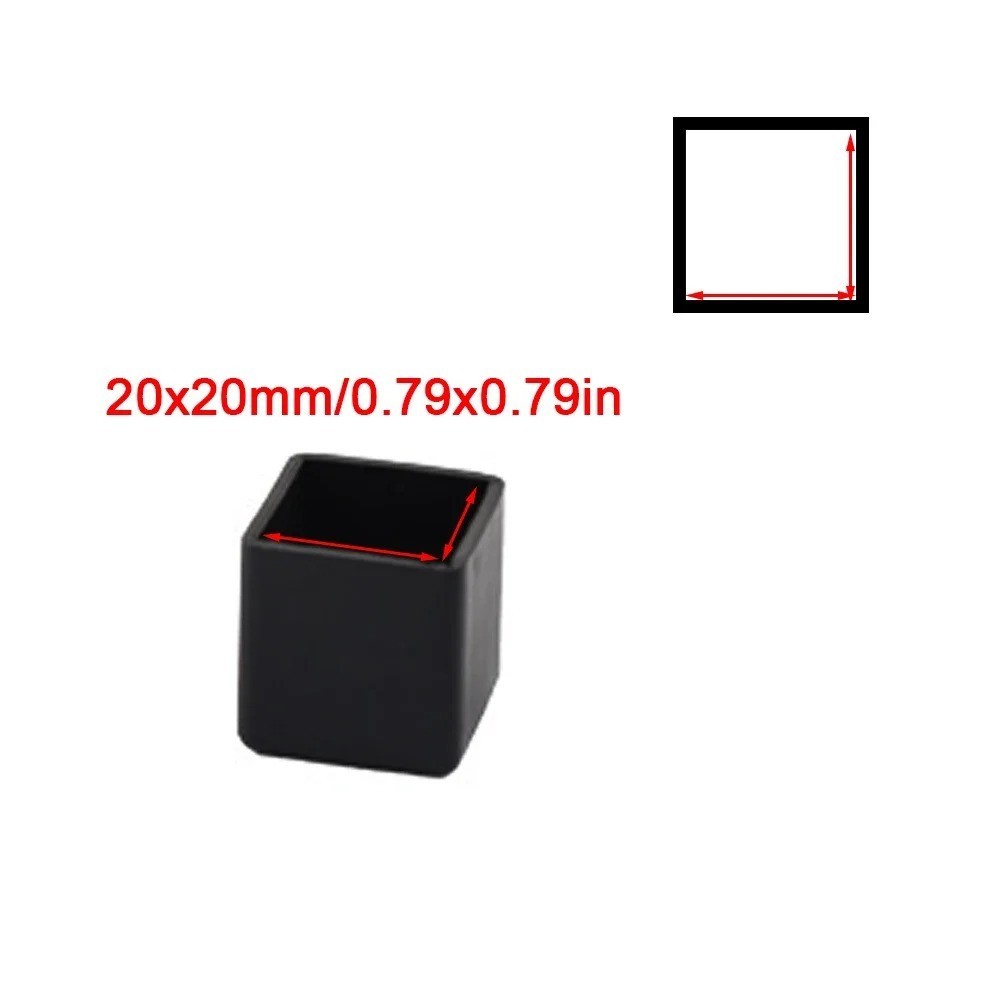 Square Silicone Chair Leg Caps – Non-Slip Floor Protector Table Foot Pads