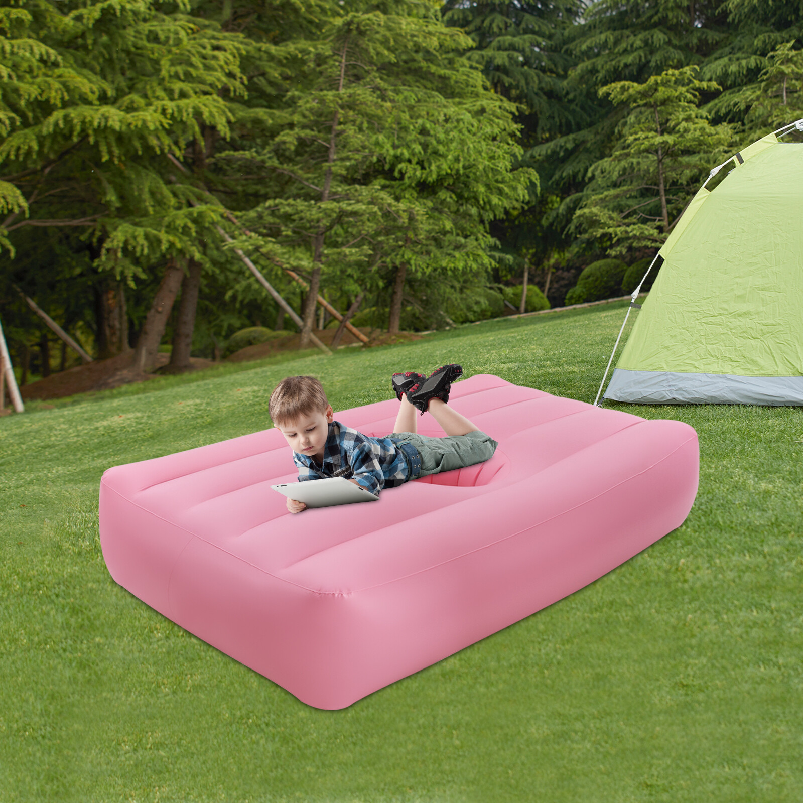 Foldable Inflatable Mattress w/ Reusable Electric Air Pump Post Surgery Recovery