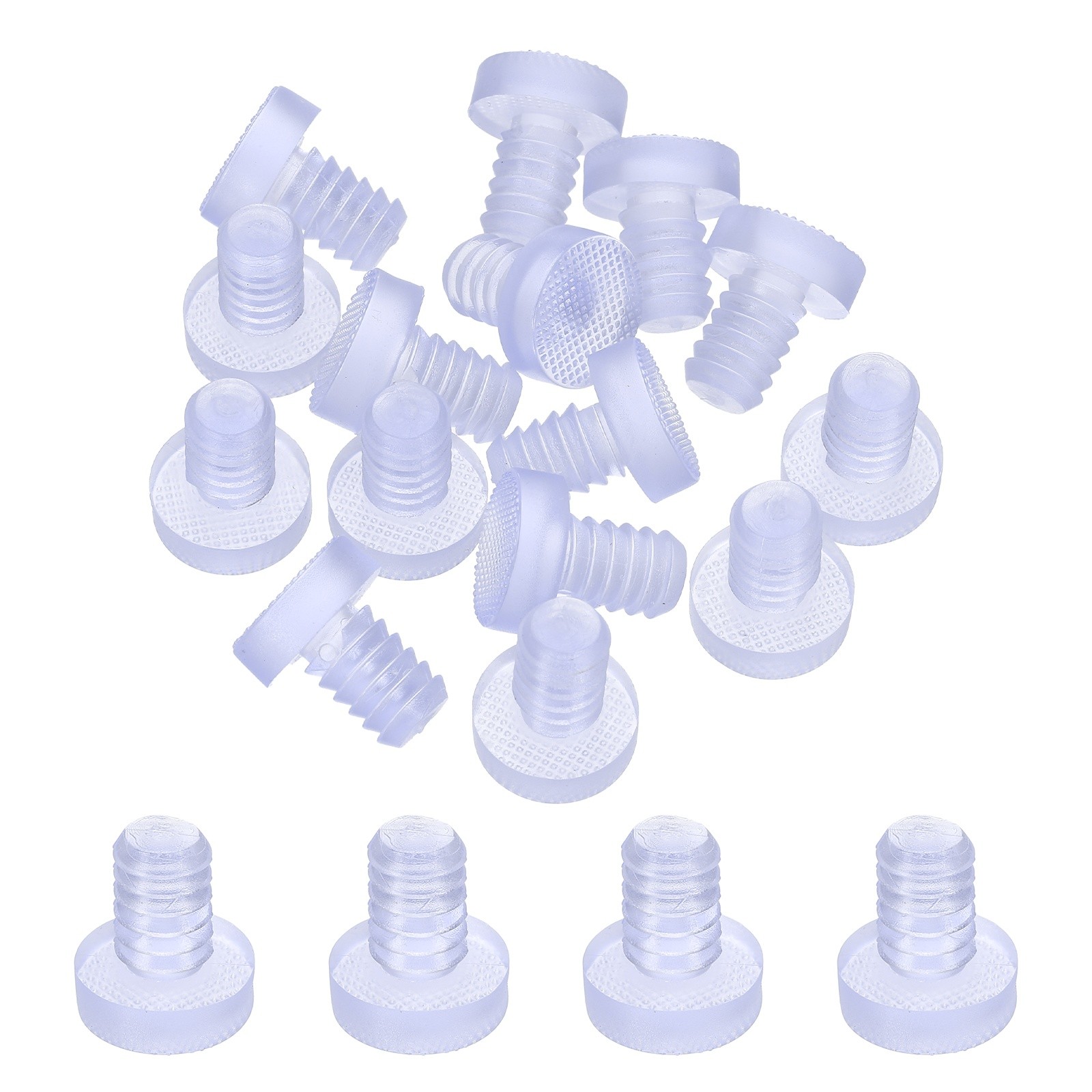 25Pcs 16mm/0.63″ Clear Anti-slip Pads for Furniture 8.7mm/0.34″ Hole