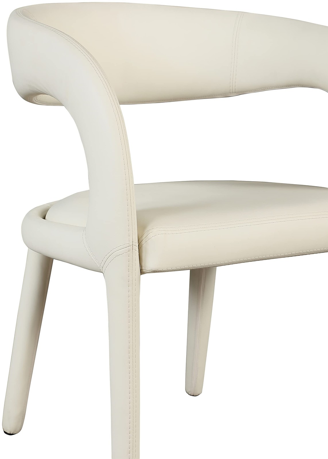 pholstered Dining Chair with Rounded Back, 23.5″ W x 22″ D x 31″ H, Cream