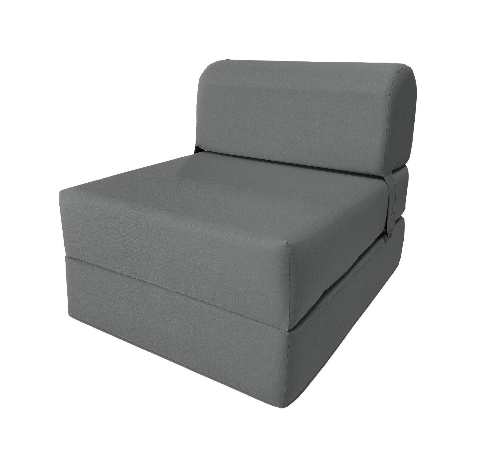 Gray Sleeper Chair Folding Foam Beds, Portable Sleepover Couch Pad 6 x 24 x 70