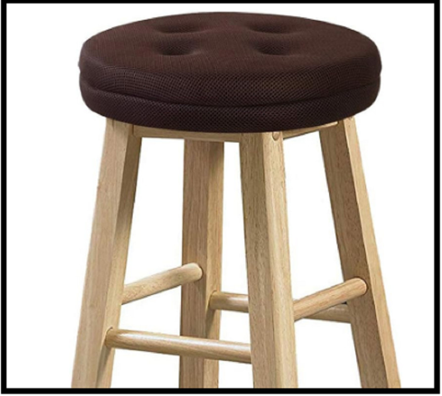 Bar Stool Cushions, Super Breathable Round Bar Stool Cover Seat Cushion(One Cush