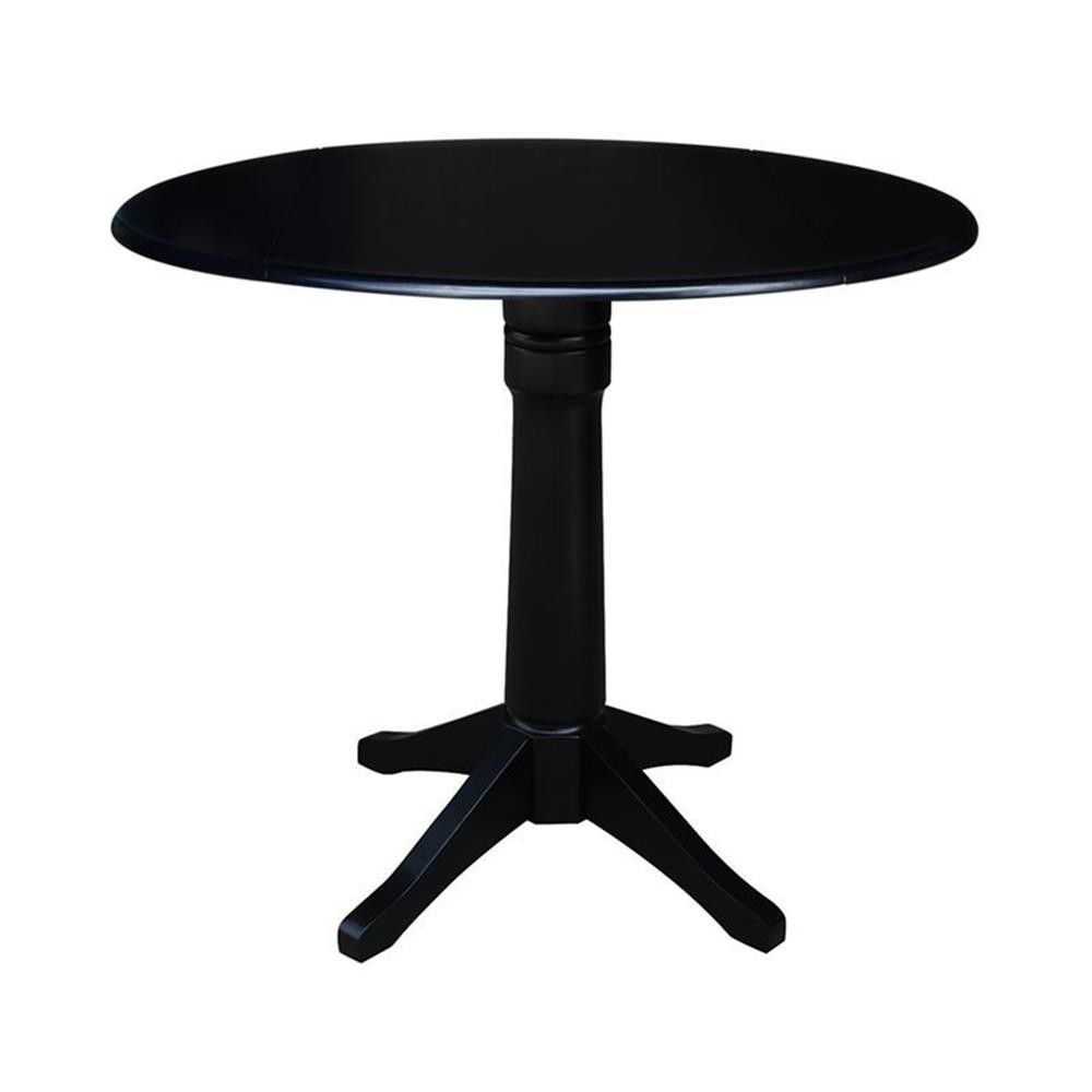 International Concepts 42″ Round Dual Drop Leaf Pedestal Table 36.3″H