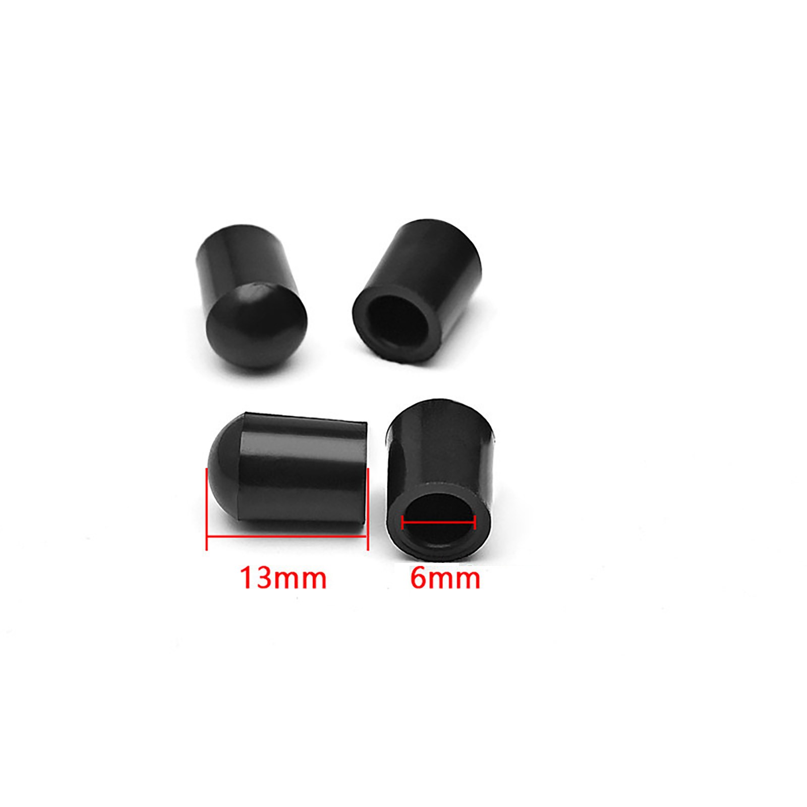 Round Rubber End Caps Furniture Feet Chair Leg Protectors Table Tube Plugs Black