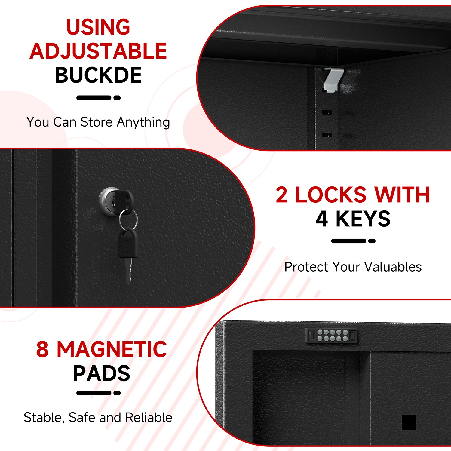 Rolling Tool Boxes Storage Cabinet On Wheels With 4 Doors Lockable Cabinet Wheel