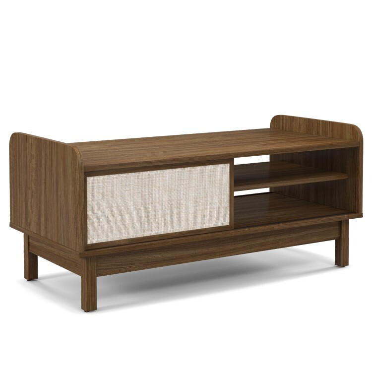 Mid-Century Modern Cocktail Table Coffee Table Living Room With Adjustable Shelf
