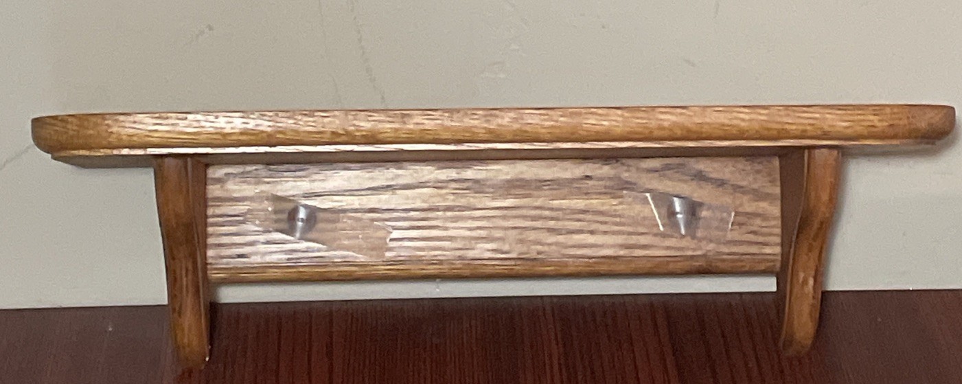 1988 Solid Oak Wood Shelf Plate Groove Oregon 18”x 5.75”