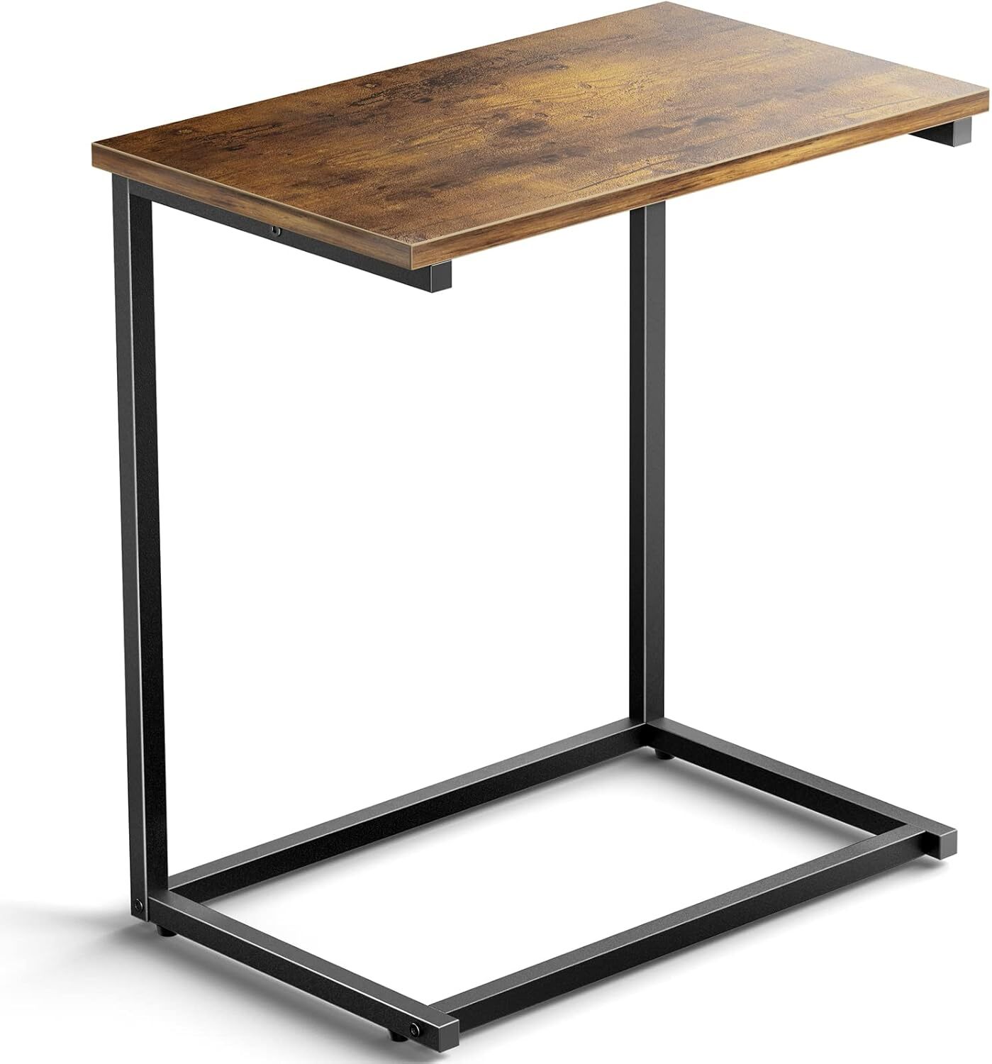 C Shaped End Table 27 inches High, Side Table for Couch Slide Under, C Table