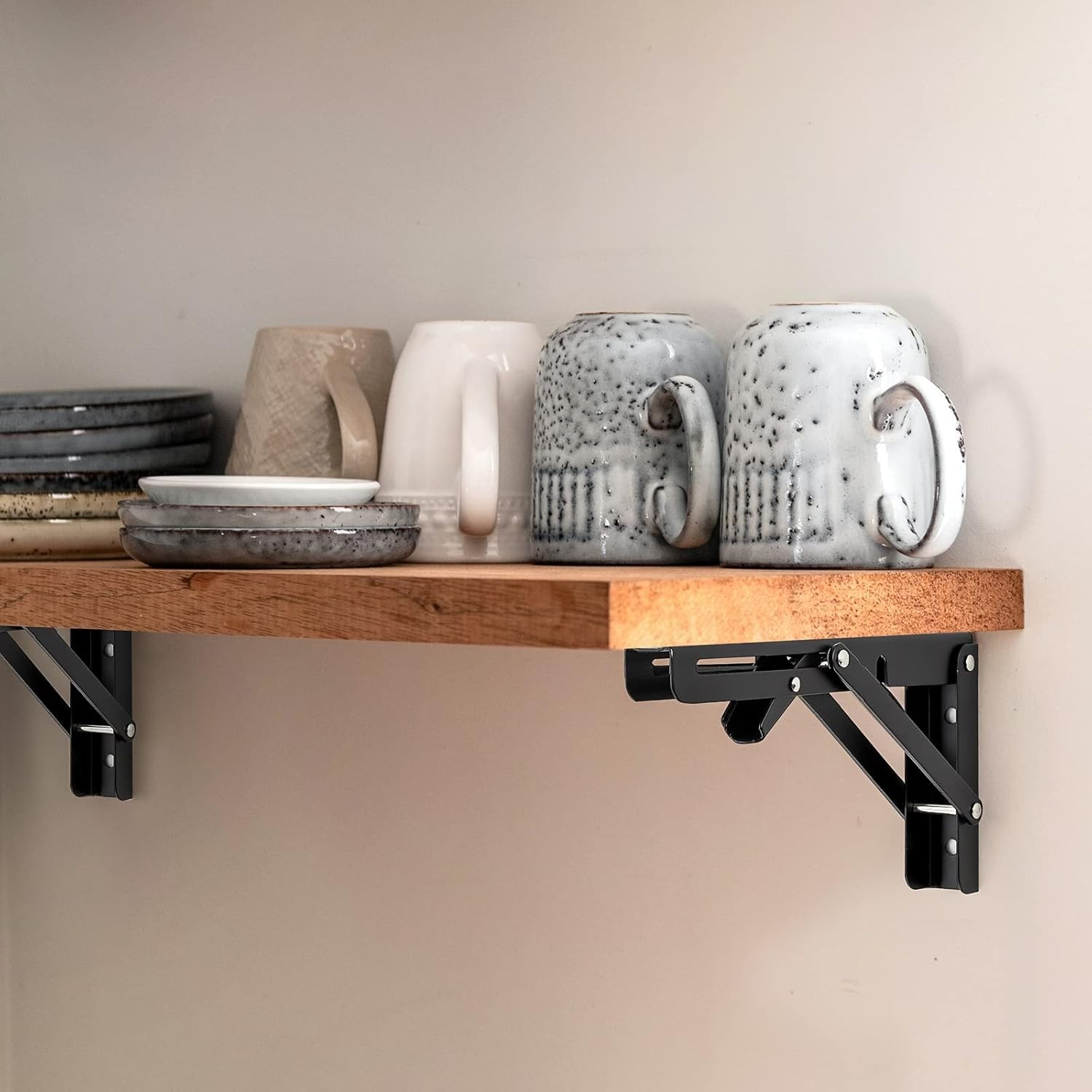 Wall Table Fold Down Hinge,10 Inch Self-Locking Folding Hinge,Save Space Drop