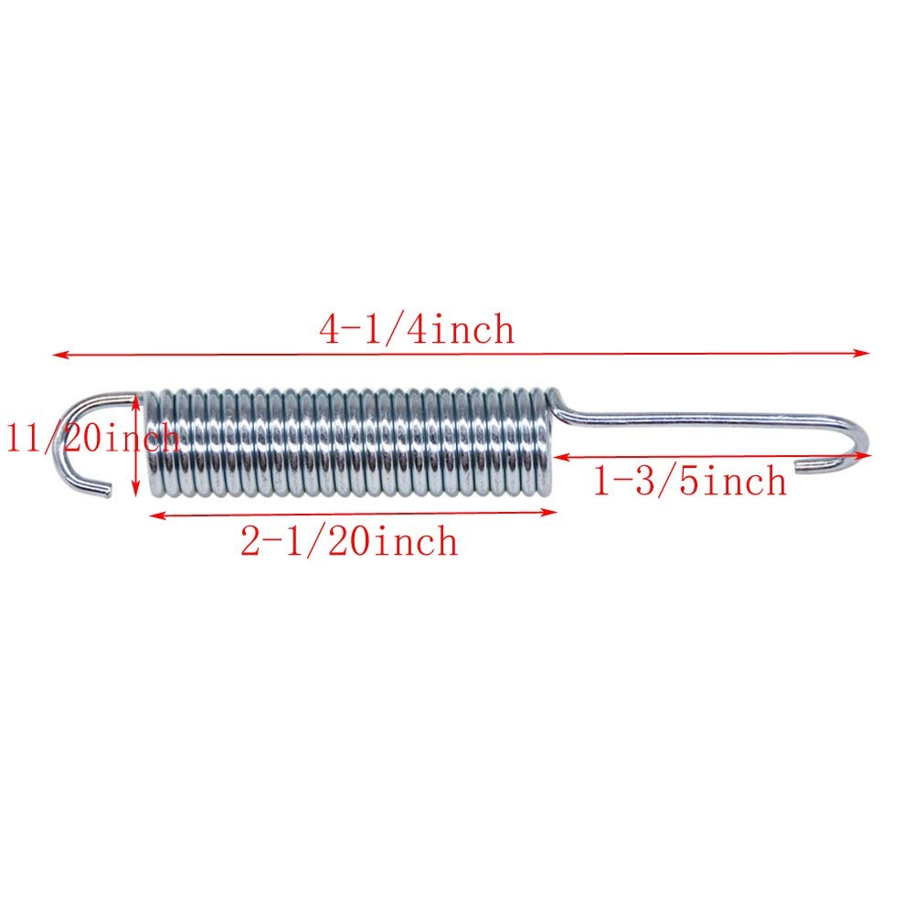 4-1/4″ Overall Length Recliner Sofa Chair Spring Length: 4.25 inches, Silver