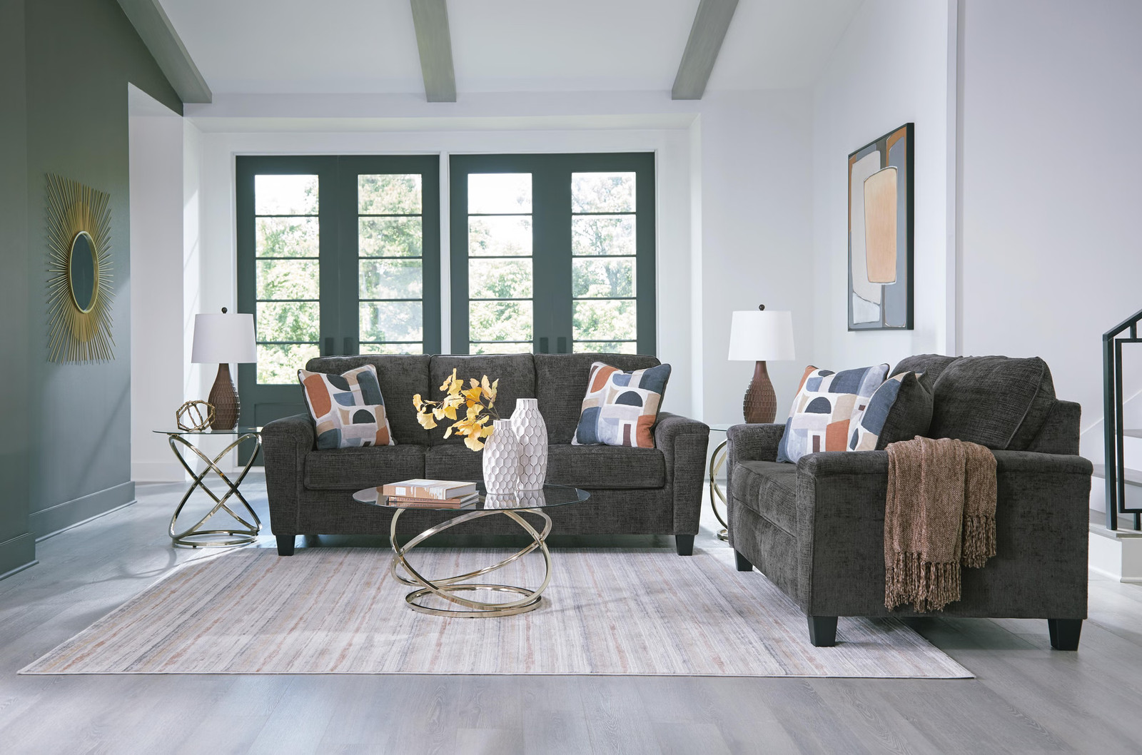 Signature Design by Ashley Crimonti 3-Piece Glass Coffee Table Set with End