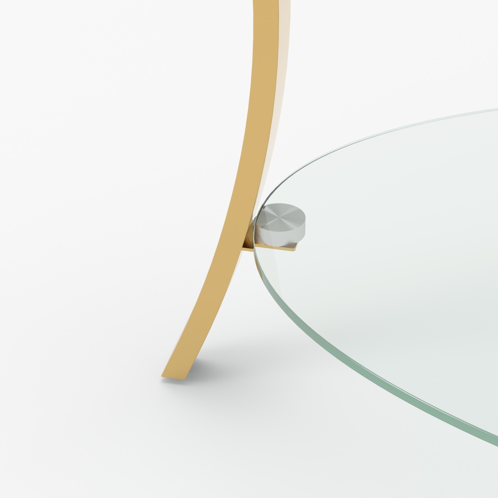 43.3″ Oval Glass Coffee Table Gold Metal Legs Tempered Glass