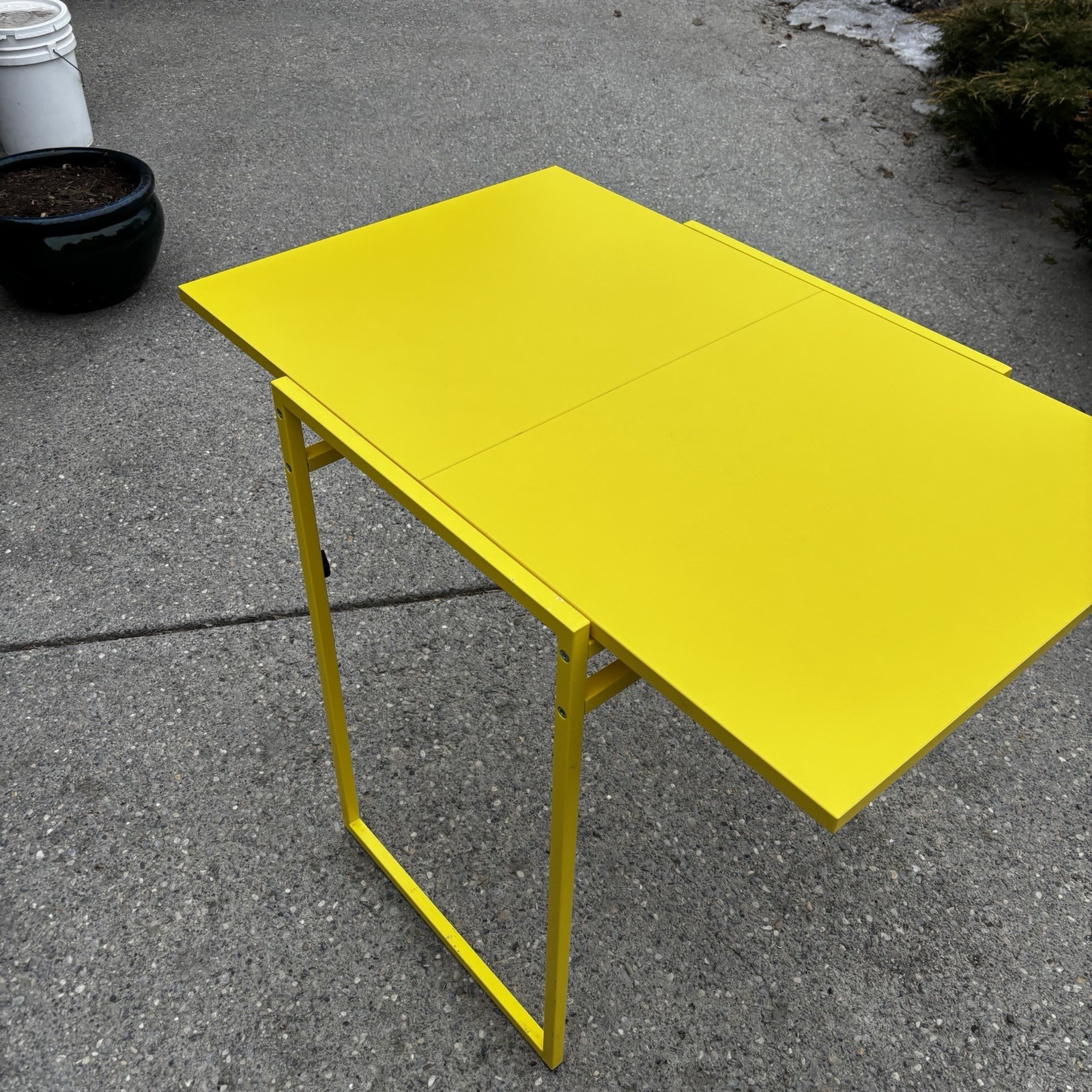 IKEA MUDDUS 1990’s Brilliant Yellow Drop Leaf Table Kitchen Vintage Mint Collect