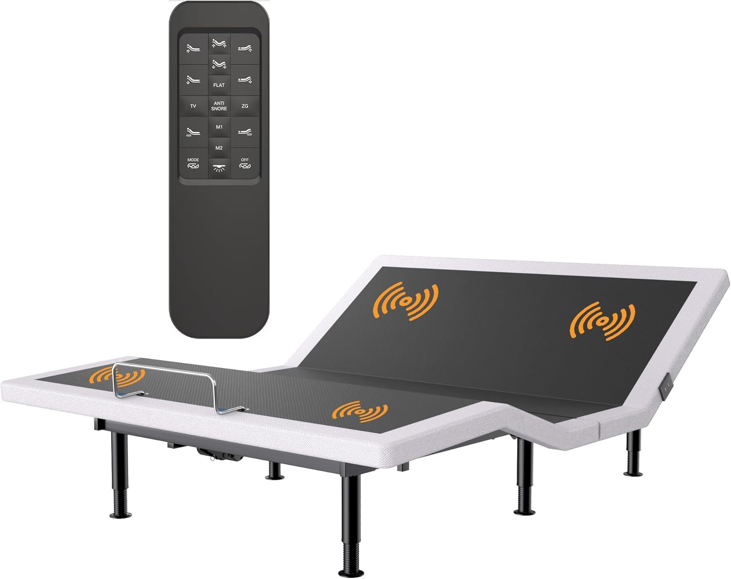 Adjustable Bed Frame with Massage, Wireless Remote & USB Ports, Zero Gravity