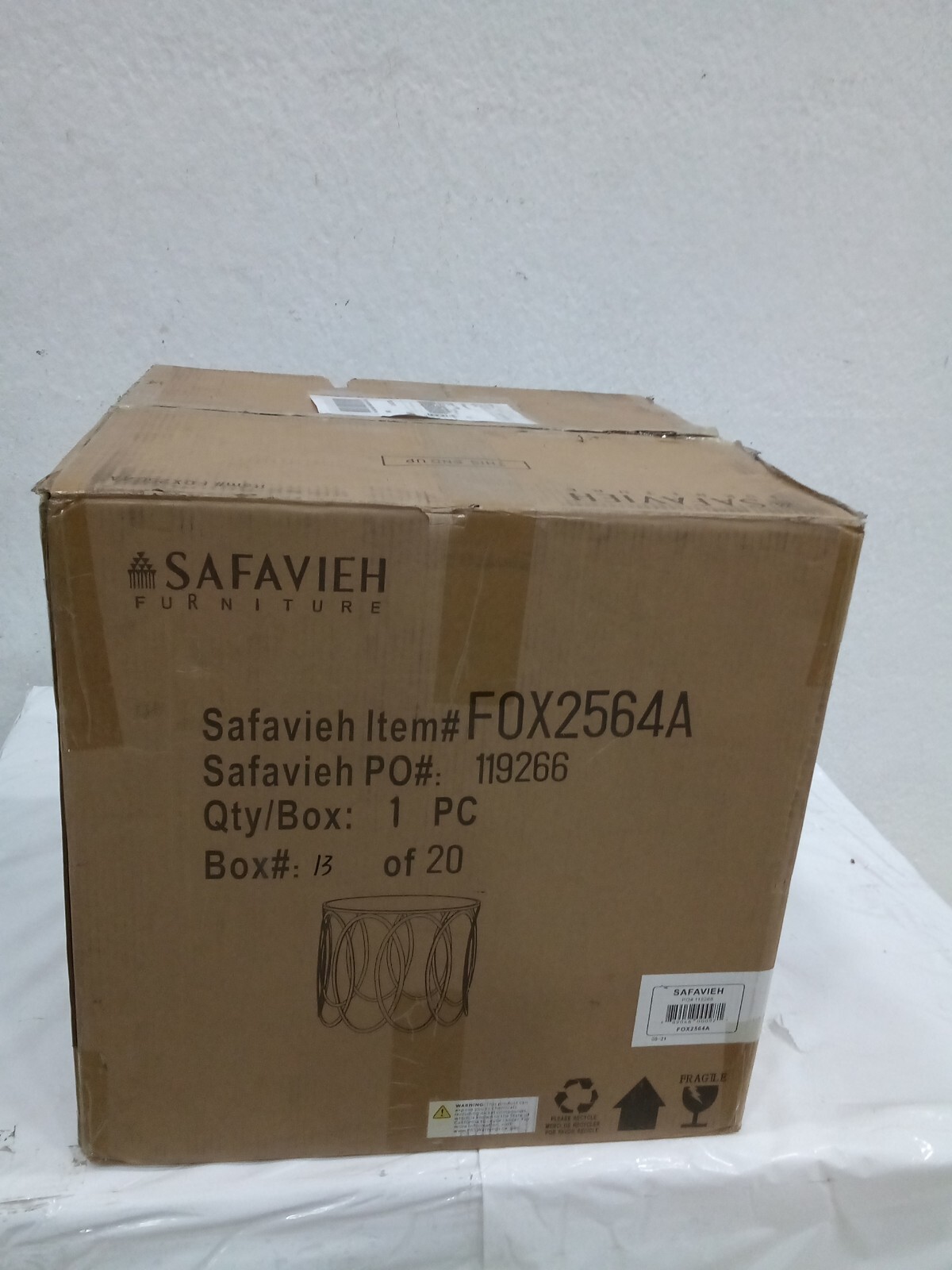 Safavieh Cyrah Gold Leaf Accent Table, Reduced Price 2172717950 FOX2564A